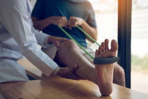 assisted sitting resistance bands stretch