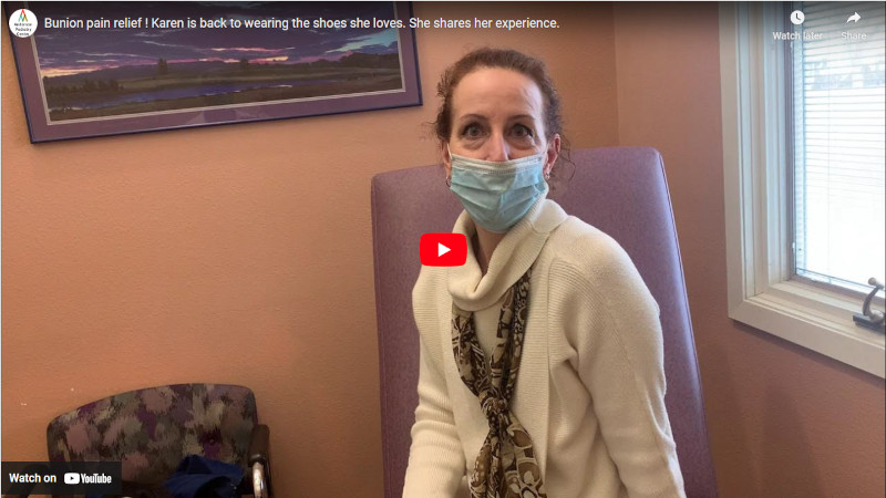 Bunion pain relief ! Karen is back to wearing the shoes she loves. She shares her experience.